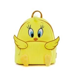 LOUNGEFLY Tweety 80th Anniversary Plush Looney Tunes Mini Backpack NEW